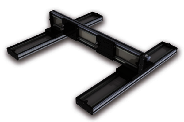 Linear motor axes arranged as gantry or portal.